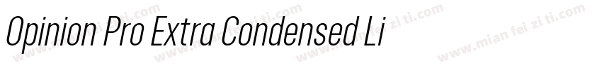Opinion Pro Extra Condensed Light字体转换